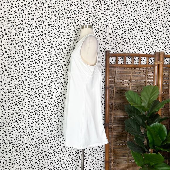 Tuckernuck | Victoria White Active Mesh Plus Size Pleated Active Tennis Dress - Picture 10 of 12